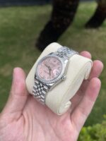 Rolex Rep 11 Watch DateJust With Diamond Bezel Pink Dial EW Factory 31mm - Image 3