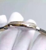 Replica Cartier Ballon Bleu 40mm Diamonds Bezel Black Dial Leather Strap MIYOTA9015 - Image 3