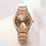 Fake Diamond Watch Replica Patek Philippe Twenty~4 Ladies Rose Gold/Diamonds Brown Dial 7300/1201R-010(1:1 replica) - Image 7