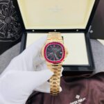 Patek Philippe Nautilus 5723 Copies Watch 18K Gold Wrapped + Synthetic Ruby 40mm - Image 2