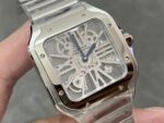 Fake Cartier Watch Santos large model mechanical movement Stainless Steel Skeleton Dial WHSA0015 TWF(1:1 replica) - Image 8