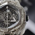 Hublot Big Bang Sang Bleu II Replica Watch Custom Moissanite Diamonds 44mm - Image 5