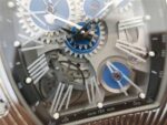 Replica Richard Mille RM018 Hommage a Boucheron SS Yellow Skeleton Dial Blue Rubber Strap 6T51 - Image 4
