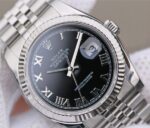 Replica Rolex DateJust 36mm SS 116234 ARF Black Dial Roman Markers 904L SS Bracelet SA3135 - Image 3