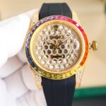 Rolex Rainbow Diamonds Logbook Full Diamonds Tudor Edition Luxury 18k Nanotechnology – 41MM(1:1 replica)