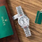 Rolex DateJust Replica Watch Mother Of Pearl Dial With Moissanite Bezel 31mm - Image 2