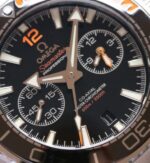 Replica Omega OMF Planet Ocean Master Chronometer Black/Orange Bezel Black Dial SS Bracelet A9900 - Image 3