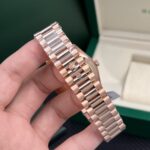 Rolex Best Replica Watch Day-Date Gold Wrapped Chocolate Dial Weight 177gram GM Factory 40mm - Image 8