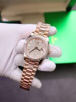 Rolex Best Copies Watches Day-Date Custom Diamonds Moissanite + Gold Wrapped GMF 40mm - Image 3