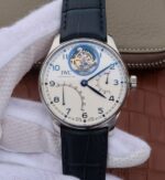 Replica IWC AZ Portuguese Tourbillon IW5046 White Dial Blue Markers