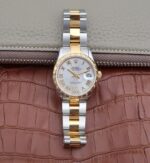 Replica Rolex DateJust 31mm Diamonds Bezel Roman Markers White Dial Bracelet A2235 - Image 8