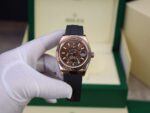 Rolex Sky-Dweller M336235 Custom Gold Wrapped Chocolate Dial 42mm - Image 2