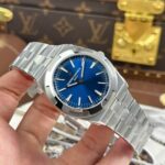 Vacheron Constantin Overseas Ultra-Thin 2000V Luxury Fake Watches Blue Dial Metal Wire 8F Factory 40mm