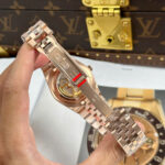 Rolex Land-Dweller 127235 Rose Gold Honeycomb Motif Dial Luxury Fake Watches 40mm - Image 13
