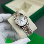 Rolex DateJust Replica Watch Gold Wrapped + MOP Dial Natural Diamond Markers GM Factory 31mm - Image 4