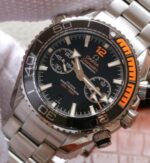 Replica Omega OMF Planet Ocean Master Chronometer Black/Orange Bezel Black Dial SS Bracelet A9900 - Image 2
