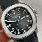 Replica PATEK PHILIPPE Aquanaut 5167 SS 3KF Best Edition Gray Dial on Black Rubber Strap A324 Super Clone V2