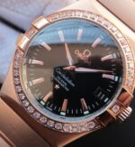 Replica Omega V6 Constellation RG Black Dial Diamonds Bezel RG Bracelet A2500 - Image 2
