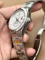 Rolex Fake Watch Sky Dweller 326934 White Dial Metal Wire 42mm - Image 5