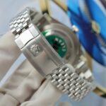 Rolex DateJust Knock Off Watches Blue Dial Moissanite Diamonds Clean Factory 41mm - Image 11