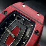 Richard Mille Rep 1:1 Watch RM07 Carbon Red Black Rubber Strap 36mm - Image 6