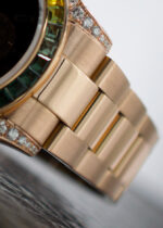 Rolex Daytona Rainbow 116595RBOW: Black Dial, Diamond Bezel, Oyster Bracelet, Rose Gold Watch(1:1 replica) - Image 5