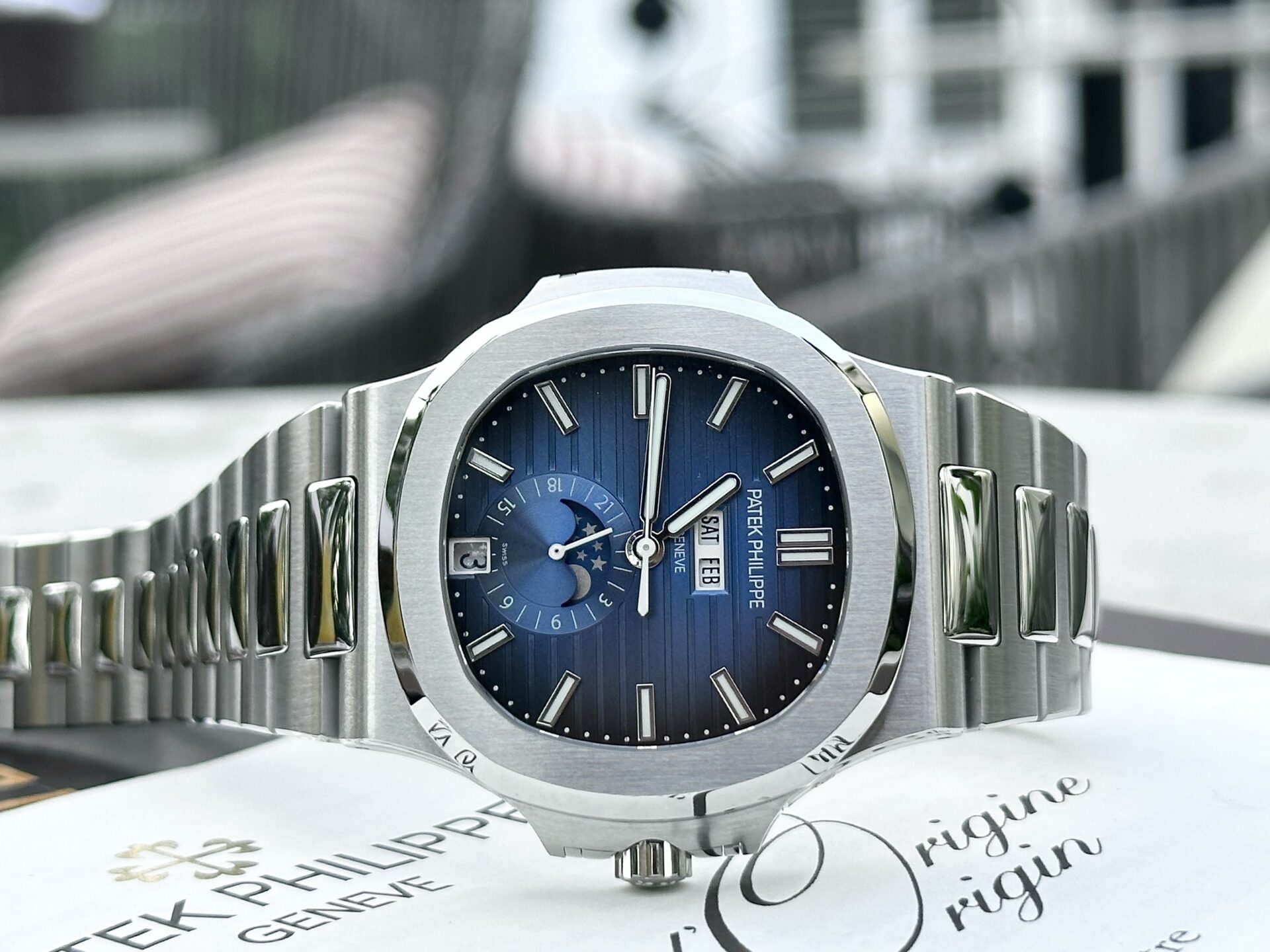 4AC76AFF-D14E-6459-A0A4-7333FDA43784.jpg Patek Philippe Nautilus 5726 Replica 1:1 Watch Blue Dial Metal Strap PPF Factory 40.5mm - Image 1
