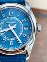 Replica PATEK PHILIPPE Calatrava 6007A-001 SS ZF 1:1 Best Edition Blue Dial on Blue Leather Strap A324CS - Image 9