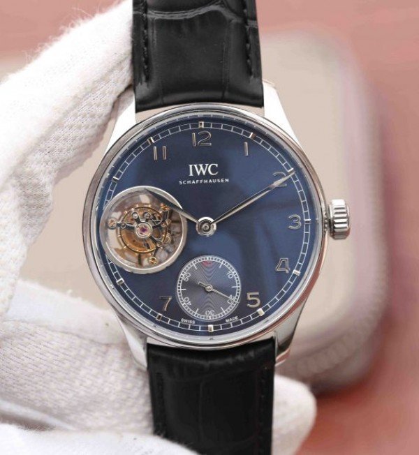 4B8ADA5A-D262-744E-B137-6648485CD53E.jpg Replica IWC YLF AZ Portuguese Tourbillon Blue Dial A98900 - Image 1