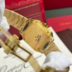 Cartier Santos Yellow Replica Watch White Dial BV Factory 35mm - Image 10