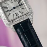 Cartier Replica 1:1 Watch Santos Dumont Large With Full Moissanite Diamond Hong Kong 42mm - Image 5