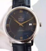 Replica Omega MKF De Ville 39.5mm SS Blue Dial Blue Leather Strap A8500
