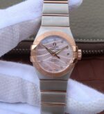 Replica Omega V6 Constellation 27mm RG Dial Diamonds Markers SS/RG Bracelet A8520