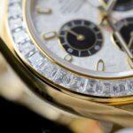 Rolex Daytona Meteorite Dial Copies Watch Gold Wrapped + Moisanite Baguette 40mm - Image 8