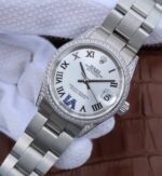 Replica Rolex DateJust 31mm 178383 Diamonds Bezel Roman Markers White Dial A2235 - Image 2