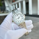 Patek Philippe Nautilus 5711 Replica Watches White Dial Metal Wire BBF Factory 40mm
