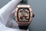 Replica Richard Mille RM057 Dragon Phoenix RG Case RG Dragon Dial Black Rubber Strap