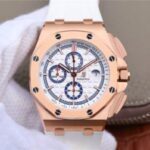 Replica Audemars Piguet Royal Oak Offshore 44mm RG Summer Edition JF White Rubber Strap A3126