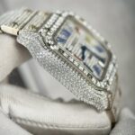 Cartier Santos Best Replica Watch With Full Stone 39.8mm - Image 7