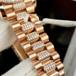 Rolex DateJust Gold Wrapped Moissanite Replica Watch With Chocolate Dial 31mm - Image 6