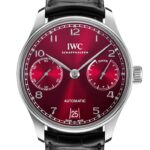 IWC Portuguese 7 Day Power Reserve Burgundy Dial Stainless steel Watch IW500714(1:1 replica)