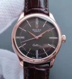 Replica Rolex MK Cellini Time 50505 RG Rome Leather Strap A3165