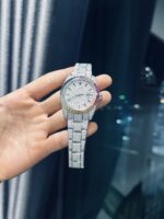 Rolex DateJust Rainbow Replica Watch Custom Moissanite Diamonds 41mm - Image 2