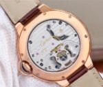 Replica Cartier Ballon Bleu de Cartier Tourbillon RG Leather Strap Diamonds Dial - Image 6