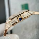 Cartier Santos Men s Full Diamond Replica Watch Highest Quality 39.8mm - Image 6
