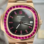 Patek Philippe Nautilus 5723 Gray Dial With Red Ruby Replica 1:1 Watch 40mm - Image 3