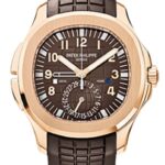 Patek Philippe Aquanaut Brown Embossed Arabic Dial Rose Gold Composite Men’s Watch 5164R-001(1:1 replica)