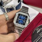 Cartier Replica Watch Santos Custom Moissanite Diamonds BV Factory 39.8mm - Image 3