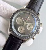 Replica Omega Speedmaster Apollo 17 40th anniversary Gray Dial Leather Strap Manual Winding - Image 2