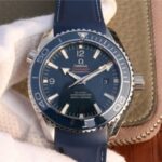 Replica Omega Planet Ocean Professional Blue Liquidmetal Bezel 45mm OMF Rubber Strap A8500